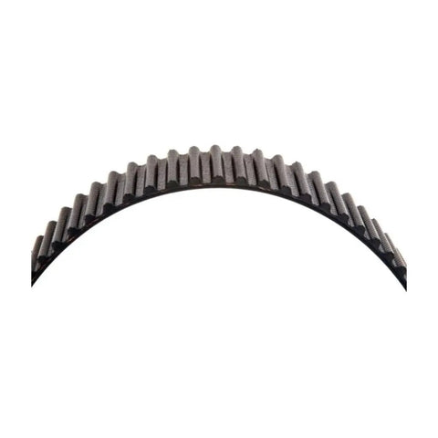 Close-up of black Toyota Avalon Timing Belt 1995 To 2004 With 211 Teeth Black Highly Saturated Nitrile 8 Mm Pitch