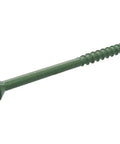 Heavy Duty Deck Screws No 9 By 3 Inch Tough As Nails Polymer Coated Fasteners, green self-tapping screw with Type 17 point.