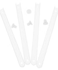 2-Set White Plastic Drawer Slides With Push To Open For TV Cabinet And Kitchen Cabinets, accessories included, top view