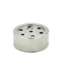 Waterjet SP-72-6 check valve housing, silver metal, front view with six holes
