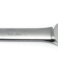 Close-up of a single wrench from the Ratcheting Wrench Set 13 Piece 12 Point SAE Tools For Mechanics With 72 Tooth Box End And Off Corner Loading.