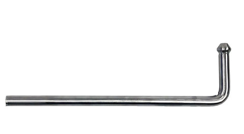 Four Pack Universal Swinging 10 Inch Stainless Steel Exhaust Hangers Weld On 0.47 Inch Rod Heavy Duty Corrosion Resistant Easy Weld Replacement For Custom Exhaust Systems, single hanger view.