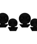 Universal Silicone EV Charging Port Covers two pair set, black silicone caps for protecting charge sockets from dust and moisture.