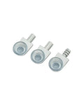 Three metal pegs for Beefy Heavy Duty Shelf Brackets Wall Mounted Steel Support For Cabinets Pantries Garages Shelves