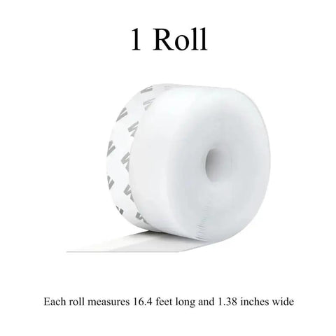 Heavy Duty Self Adhesive Foam Weather Stripping Tape For No Fuss Quick Setup to Kick Out Cold Drafts, 16.4ft long roll.