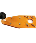 Heavy Duty Electric Wood Slotting And Chamfering Machine Inside Roll Away Case For Crisp Corner Bevels with black handle and orange base.