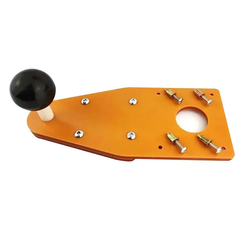 Heavy Duty Electric Wood Slotting And Chamfering Machine Inside Roll Away Case For Crisp Corner Bevels with black handle and orange base.