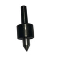 Mini Live Revolving Lathe Center With Triple Bearing And Short MT0 Shank For Small Woodworking Lathes, tool steel housing.