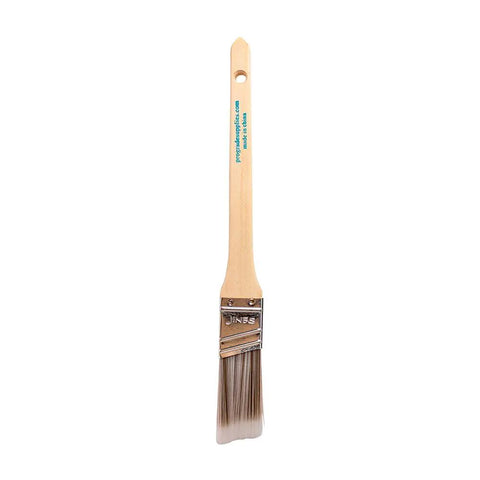 1-inch angle paint brush with wooden handle from 12 Pack 1 Inch Angle Paint Brushes Set For Walls And Trim Pro Grade Quality With Premium Synthetic Blend