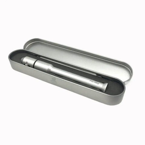 Wire Feeding Pen Tool For TIG Welding, aluminum lightweight, shown in sleek open storage case, smooth grip design for precise welds