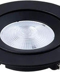 WKNHHL Recessed Lighting Housing Trim Kits Ultra Slim Led Embedded Downlight Black Aluminum Panel Ceiling Lights Round Ceiling Spotlight for Commercial Home,White Light_5W,Natur, round black spotlight.