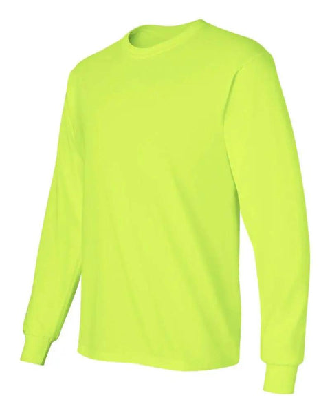 High Visibility Long Sleeve Construction Work Shirts For Men Safety Green Size Large 3 Pack Built Tough