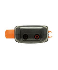 Digital Clamp Meter With Autorange TRMS For Electricians, Measures AC Current, socket view, orange clamp and black casing