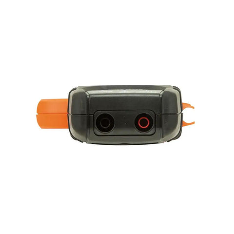 Digital Clamp Meter With Autorange TRMS For Electricians, Measures AC Current, socket view, orange clamp and black casing