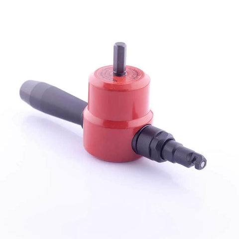 Drill attachment nibbler for flat and corrugated sheet metal up to 14 gauge safe burr-free cut versatile 360-degree cutting