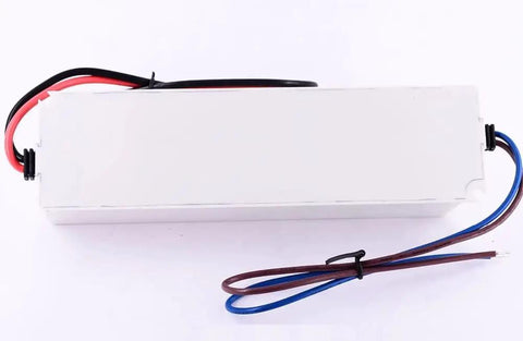 Beefy 100.8W 24V 4.2A Switching Power Supply IP67 Fully Encapsulated Universal AC Input Constant Voltage Minus Ten To Seventy Celsius CE FCC RoHS Certified Industrial Grade PSU For Harsh Environments, white sealed unit with wires