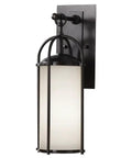 Dakota One Light Outdoor Wall Bracket In Espresso Finish With White Opal Etched Or Clear Seeded Glass Shade, transitional lighting