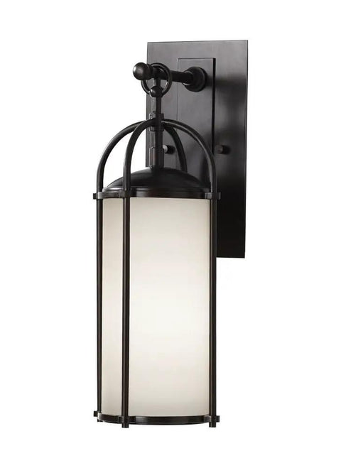 Dakota One Light Outdoor Wall Bracket In Espresso Finish With White Opal Etched Or Clear Seeded Glass Shade, transitional lighting