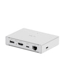 Comet PoE Remote KVM GLRM1PE With Tailscale For No Fuss Seamless 4K Streaming And Secure Remote Access Power Over Ethernet Enabled To Cut Cable Clutter And Power Adapters, white compact unit with USB-C and HDMI ports
