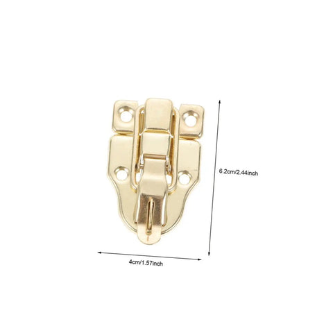 Retro Style Metal Box Hasp Latch Set 15 Piece Duckbill Draw Latch Kit for Small Cabinets Jewelry Boxes and Tool Storage