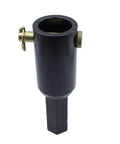 Heavy Duty Auger Bit Adapter Conversion From 2-9/16 Inch Female Round To 2 Inch Male Hex Shaft Beefy Drill Attachment