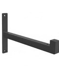Industrial Pipe Shelf Bracket Wall Mount For Floating Shelves In Living Room And Kitchen, black iron pipe support close-up view