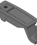 C2 Locking Adjustable Lever Latch with Grip Range 0.04 to 0.95 In, die cast zinc, textured chrome or matte black finish, side view