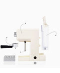Side view of a Semi Automatic Electric Coffee Machine With Espresso Foam Milk Frother For Home Use Boss Level Barista Quality Brews 1050W