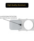 Big Horn 11436 four-inch aluminum blast gate for vacuum/dust collector with adjustment knob