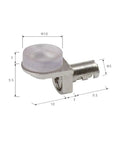 Beefy Heavy Duty Shelf Support Pins with removable glass shelves pegs and silicone bumpers for cabinets and wall mount use.