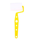 Complete Paint Brush And Roller Set For Furniture And Cabinet Painting featuring a mini foam roller with yellow handle.