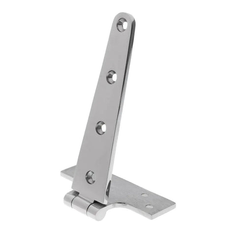 Bombproof Heavy Duty Workhorse Marine Grade 316 Stainless Steel T Hinge Gate Strap Tee Hinge for 4 Inch gate, polished finish.