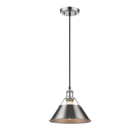 Orwell Pendant Light In Pewter With Pewter Shade, Industrial Vintage Style Ceiling Fixture, durable steel construction, view