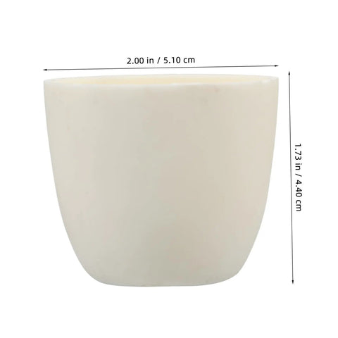 Graphite Lab Crucibles For Casting And Refining, Heavy Duty Reusable Crucibles For Copper And Metal Smelting, Aluminum Oxide White shown
