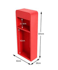 Hella Tough Stainless Steel Fire Extinguisher Cabinet With Double Storage Slot For Two Masks Rust Resistant, 103cm tall, 42cm wide.