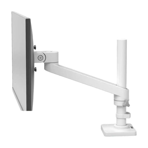 Bulletproof Monitor Arm Desktop Mount With Zero Hassle Height Adjustments And Hella Smooth Swivel Tilt Motion for seamless desk use.