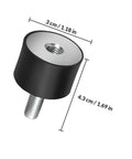 6 Pcs Rubber Isolator Shock Mounts For Fitness Equipment And Compressors Heavy Duty Black Damping Elements That Cut Vibration And Improve Stability For Gym Gear AC Units Pumps Engines And More, 3 cm x 4.3 cm