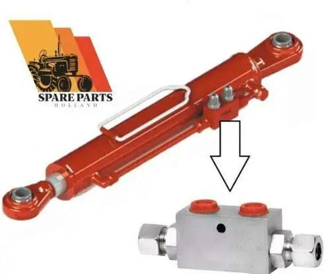 Double Pilot Operated Check Valve For Heavy Duty Hydraulic Systems 12mm Pipe Size With Three Eighths Inch Connection Zinc Plated