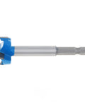 Pro Grade 25mm Alloy Steel Drill Bit Set With Woodworking Hole Saw Kit, featuring a blue tip and silver shaft for timber cutting.