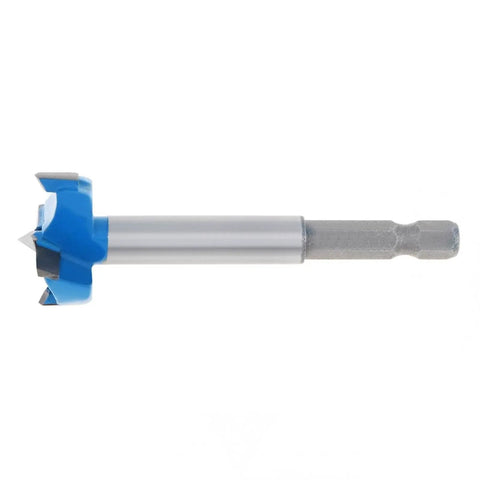 Pro Grade 25mm Alloy Steel Drill Bit Set With Woodworking Hole Saw Kit, featuring a blue tip and silver shaft for timber cutting.
