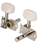 3L Open String Button Tuning Pegs For Guitar Machine Heads Replacement Parts And Accessories Durable Metal Tuning Keys For Precise Stable Tuning In Home Practice And Live Performances Quick Install Keeps Your Guitar In Tune Longer. pair of metal guitar tuning pegs with white buttons