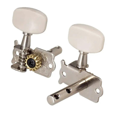 3L Open String Button Tuning Pegs For Guitar Machine Heads Replacement Parts And Accessories Durable Metal Tuning Keys For Precise Stable Tuning In Home Practice And Live Performances Quick Install Keeps Your Guitar In Tune Longer. pair of metal guitar tuning pegs with white buttons