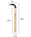 Beast High Carbon Steel Japanese Style Weeding Sickle With 3 Inch Blade And 10 Inch Beech Wood Handle Balanced For One Hand Durable