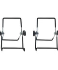 2 Pack Foldable Solar Panel Mounting Brackets for Small to Large Panels Adjustable Stand with Metal Construction in black.