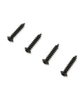 Beefy Tail Light Lens Upper Screw Kit For 2005 To 2013 Corvette C6, Heavy Duty Metal Hardware For Secure Rear Illumination, Easy Install, Matches Factory Dimensions., 4 black metal screws
