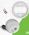 2 In 1 Smoke And Carbon Monoxide Alarm With Battery Power, Test And Silence Button, Real Talk Precision Detection, Home Safety SMICO100