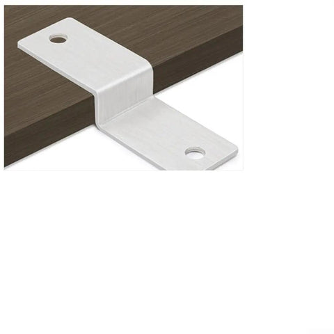 Beefed Up Heavy Duty Z Bracket Corner Connector for cabinet shelves, rustproof stainless steel, 40mm mounting view