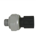 Top Notch AC Pressure Sensor Direct Fit For Honda CRZ Base Hatchback, black and silver refrigerant transducer side view.