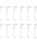Twelve Pack Transparent Valance Clips For Window Blinds with heavy duty design, clear plastic, easy install for window treatments.