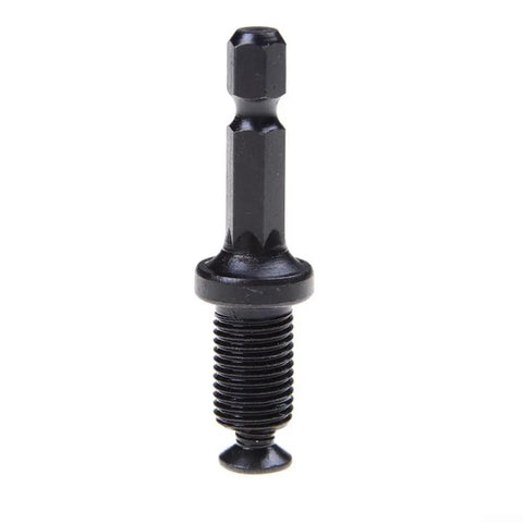 Pro Grade Hex Shank Drill Chuck Adapter Set With Patented Locking Function And Thrust Bearing For Secure Tool Holding And Prevents Loosening During Drilling, Steel Construction, 2 Pack, black steel hex shank adapter